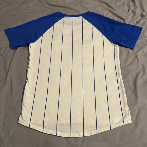3/$10 Nike Blue and White Short Sleeve Baseball Tee - Picture 2 of 6